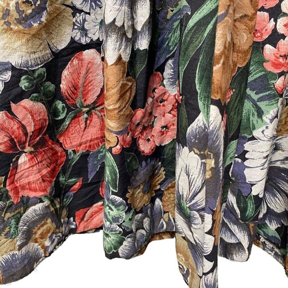 Vintage Floral Skirt XS Midi Full Tea Skirt By St. Michael Made in Germany Visco - Picture 10 of 15